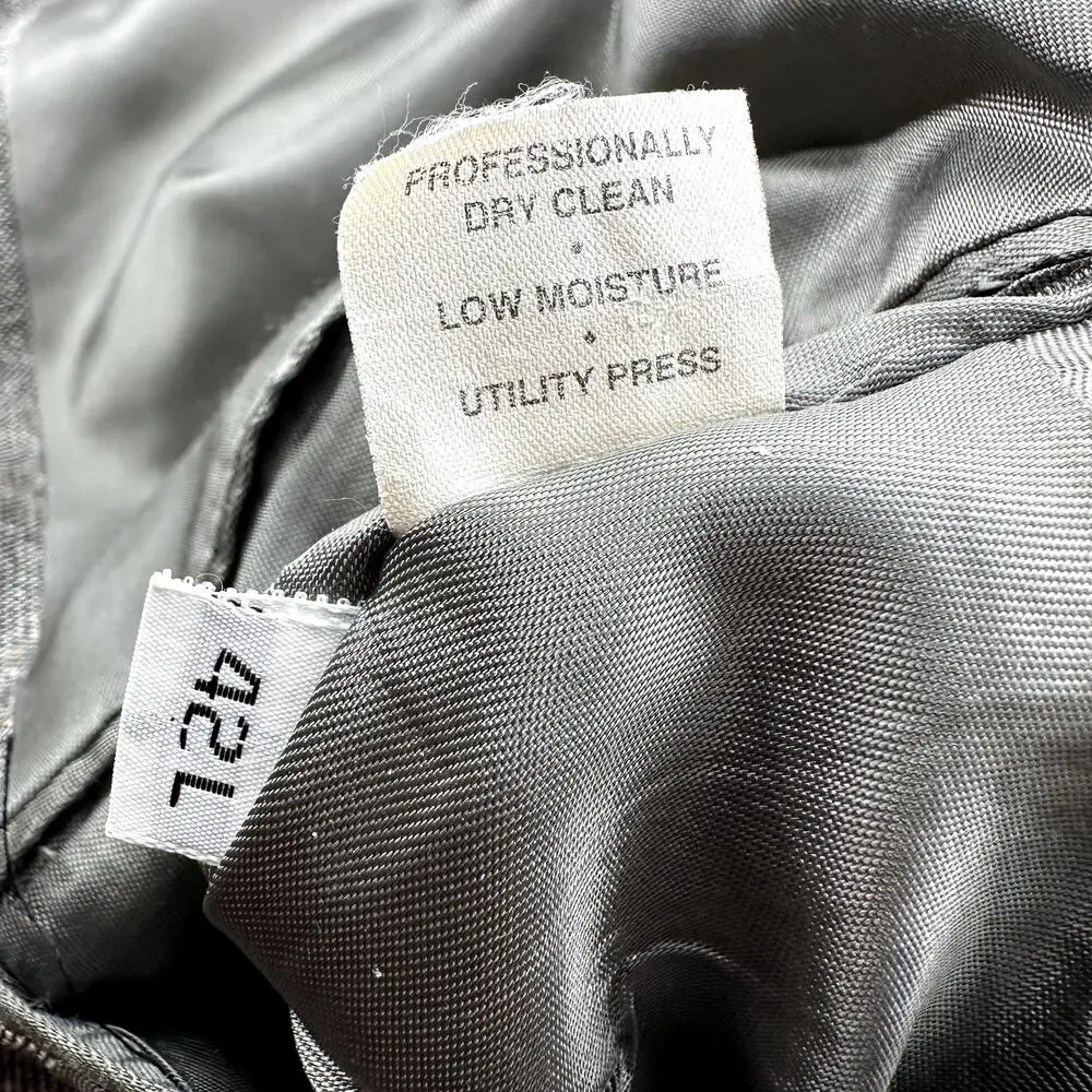 Vintage Burberrys Suit Jacket Notch Lapel Two Button Lined Pocket Gray 42L